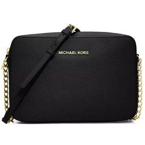 NEW! Michael Kors Jet Set Large Saffiano Leather Crossbody